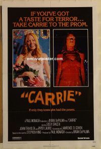 f337 CARRIE one-sheet movie poster '76 Sissy Spacek, Stephen King