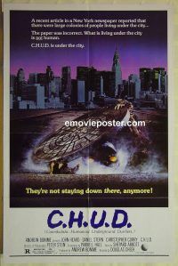 f347 CHUD one-sheet movie poster '84 John Heard, Daniel Stern, horror