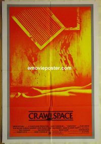 f359 CRAWLSPACE one-sheet movie poster '86 Klaus Kinski, horror