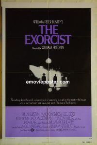 f426 EXORCIST one-sheet movie poster '74 William Friedkin, Von Sydow