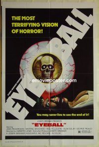 f429 EYEBALL one-sheet movie poster '74 Umberto Lenzi, wicked image!