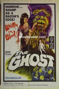 f470 GHOST one-sheet movie poster '65 Barbara Steele, horror!