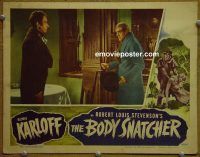 f198 BODY SNATCHER movie lobby card '45 Boris Karloff, Bela Lugosi