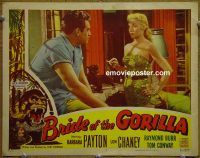 f201 BRIDE OF THE GORILLA movie lobby card #7 '51 sexy Barbara Payton!