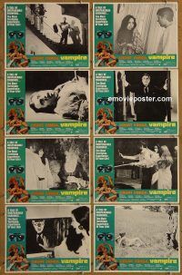 f087 COUNT YORGA VAMPIRE 8 movie lobby cards '70 Robert Quarry, AIP