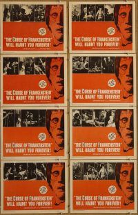 f090 CURSE OF FRANKENSTEIN 8 movie lobby cards '57 Peter Cushing