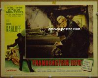 f214 FRANKENSTEIN 1970 movie lobby card #4 '58 Boris Karloff