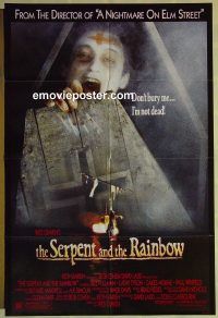 f704 SERPENT & THE RAINBOW one-sheet movie poster '88 Wes Craven, Pullman