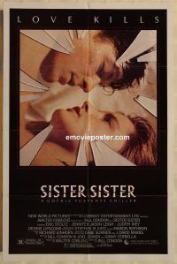 f714 SISTER SISTER one-sheet movie poster '87 Jennifer Jason Leigh