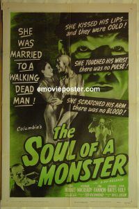 f721 SOUL OF A MONSTER one-sheet movie poster R49 Rose Hobart, MacReady