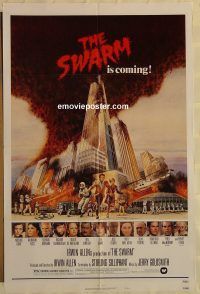 f746 SWARM style B one-sheet movie poster '78 Irwin Allen bee attack!