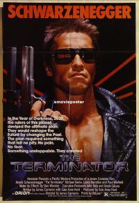 f753 TERMINATOR one-sheet movie poster '84 Arnold Schwarzenegger