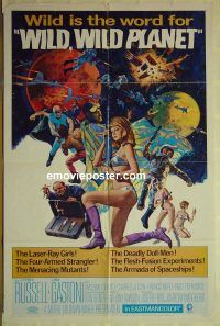 f813 WILD, WILD, WILD PLANET one-sheet movie poster R67 Tony Russell