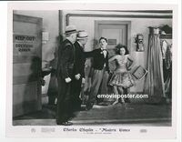 j485 MODERN TIMES English vintage 8x10 still '36 great Chaplin image!