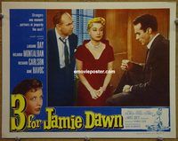 m003 3 FOR JAMIE DAWN movie lobby card '56 Laraine Day, Montalban