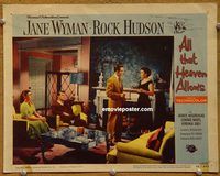 m016 ALL THAT HEAVEN ALLOWS movie lobby card #5 '55 Hudson, Wyman + 2