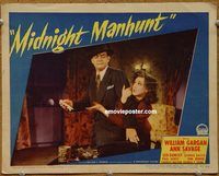 m361 MIDNIGHT MANHUNT movie lobby card '45 Ann Savage, William Gargan