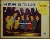 m384 NO HANDS ON THE CLOCK movie lobby card '41 great cast portrait!