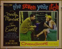 m467 SEVEN YEAR ITCH movie lobby card #2 '55 sexy Marilyn Monroe!