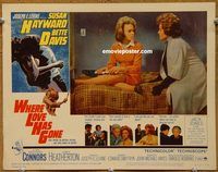 m605 WHERE LOVE HAS GONE movie lobby card #3 '64 Hayward, Heatherton