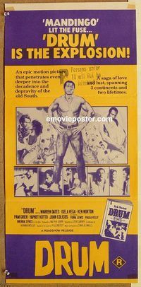 p320 DRUM Australian daybill movie poster '76 Ken Norton, blaxploitation!