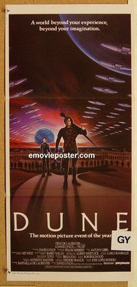 p323 DUNE Australian daybill movie poster '84 MacLachlan, Lynch, Dourif