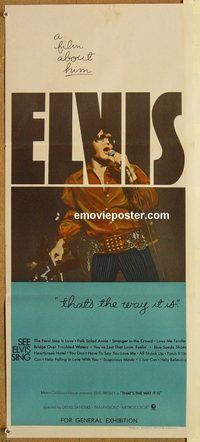 p332 ELVIS THAT'S THE WAY IT IS Australian daybill movie poster '70 Presley