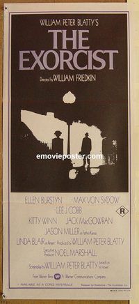 p350 EXORCIST Australian daybill movie poster '74 Friedkin, Von Sydow