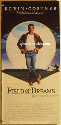 p370 FIELD OF DREAMS Australian daybill movie poster '89 Costner, baseball!