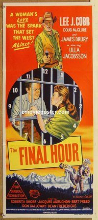 p372 FINAL HOUR Australian daybill movie poster '62 Lee J. Cobb, McClure