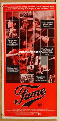 p357 FAME Australian daybill movie poster '80 Alan Parker, Irene Cara