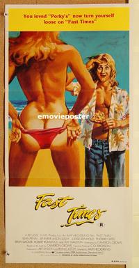 p365 FAST TIMES AT RIDGEMONT HIGH Australian daybill movie poster '82 Penn