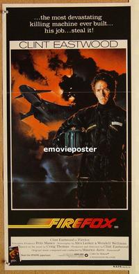 p376 FIREFOX Australian daybill movie poster '82 Clint Eastwood, Jones