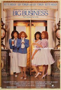 v162 BIG BUSINESS one-sheet movie poster '88 Bette Midler, Lily Tomlin