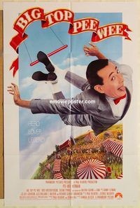 v170 BIG TOP PEEWEE one-sheet movie poster '88 Paul Reubens, Kristofferson