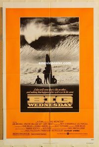 v172 BIG WEDNESDAY one-sheet movie poster '78 Jan-Michael Vincent, surfing!