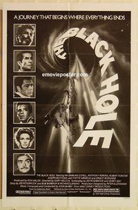 v184 BLACK HOLE one-sheet movie poster '79 Walt Disney, Maximilian Schell