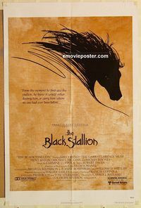 v187 BLACK STALLION one-sheet movie poster '79 great horse artwork!