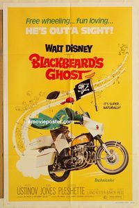 v191 BLACKBEARD'S GHOST one-sheet movie poster R76 Walt Disney, Ustinov