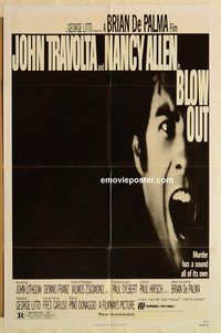 v204 BLOW OUT one-sheet movie poster '81 John Travolta, Brian De Palma