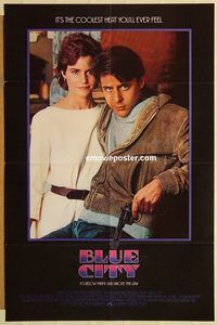 v205 BLUE CITY int'l one-sheet movie poster '85 Judd Nelson, Ally Sheedy