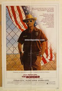 v220 BORDER one-sheet movie poster '82 Jack Nicholson, Harvey Keitel