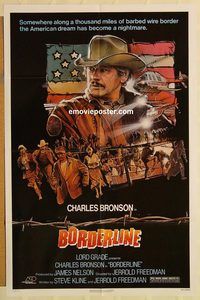 v221 BORDERLINE one-sheet movie poster '80 Charles Bronson