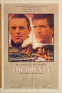 v228 BOUNTY one-sheet movie poster '84 Mel Gibson, Anthony Hopkins