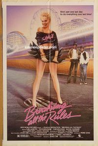 v238 BREAKING ALL THE RULES one-sheet movie poster '85 sexy Carolyn Dunn!