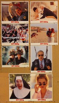 a656 SPY HARD 8 movie lobby cards '96 Leslie Nielsen, Nicolette Sheridan