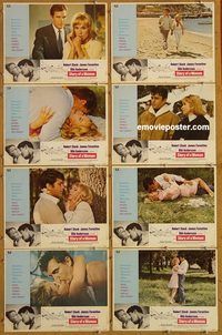 a675 STORY OF A WOMAN 8 movie lobby cards '69 Stack, Bibi Andersson