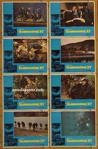 a680 SUBMARINE X-1 8 movie lobby cards '68 James Caan, World War II!