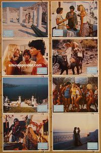 a681 SUMMER LOVERS 8 movie lobby cards '82 Greece, sexy Daryl Hannah!