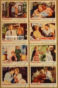 a682 SUMMER PLACE 8 movie lobby cards '59 Sandra Dee, Troy Donahue